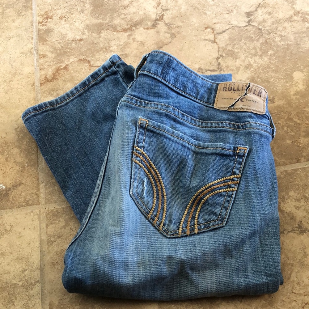 Hollister Straight Leg Destroyed Jeans